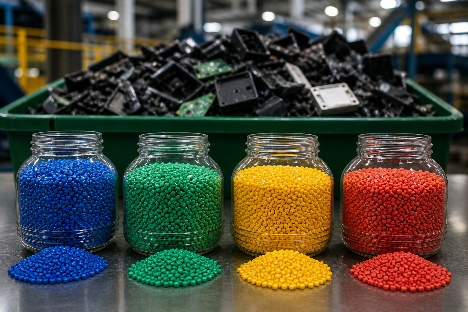 Resinas plásticas recicladas de eletroeletrônicos: 4 tipos, como são produzidas e quem compra