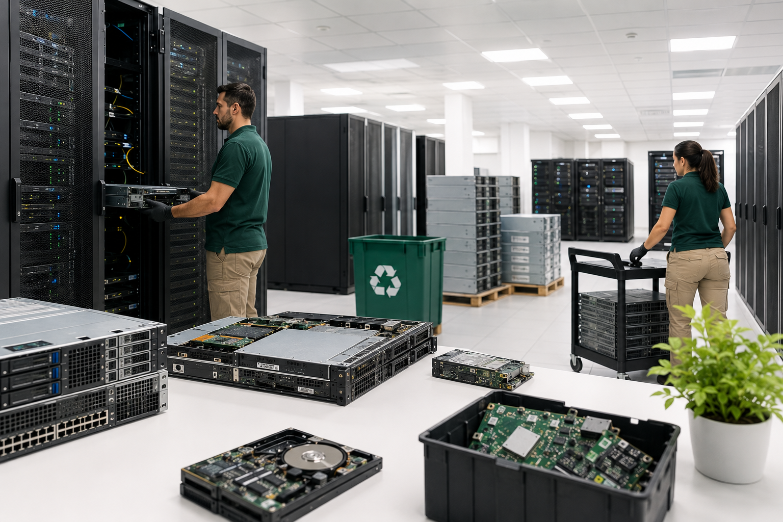 Reciclagem de data center: como estruturar um programa eficiente para grandes operações