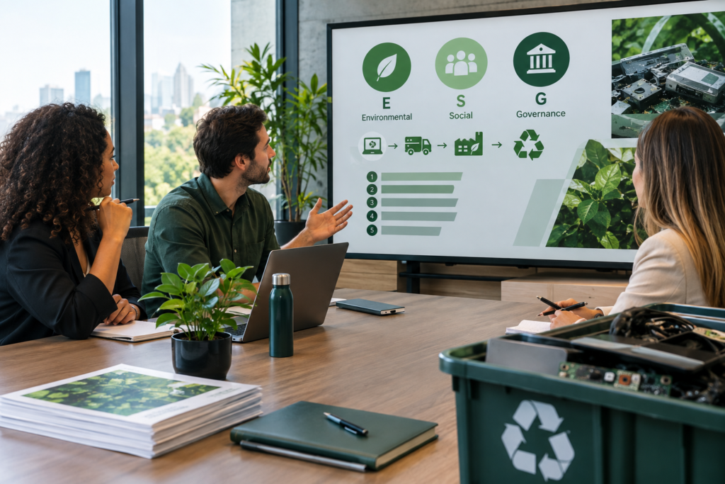 Como incluir o descarte de eletroeletrônicos na estratégia ESG da empresa em 5 passos
